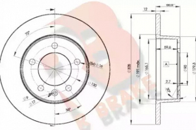 R BRAKE 78rbd21410 -  